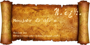 Neujahr Ádám névjegykártya
